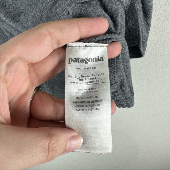 Patagonia Gray Ascent Capilene Cool Trail Short Sleeve Tee Shirt Size Small - Picture 5 of 6